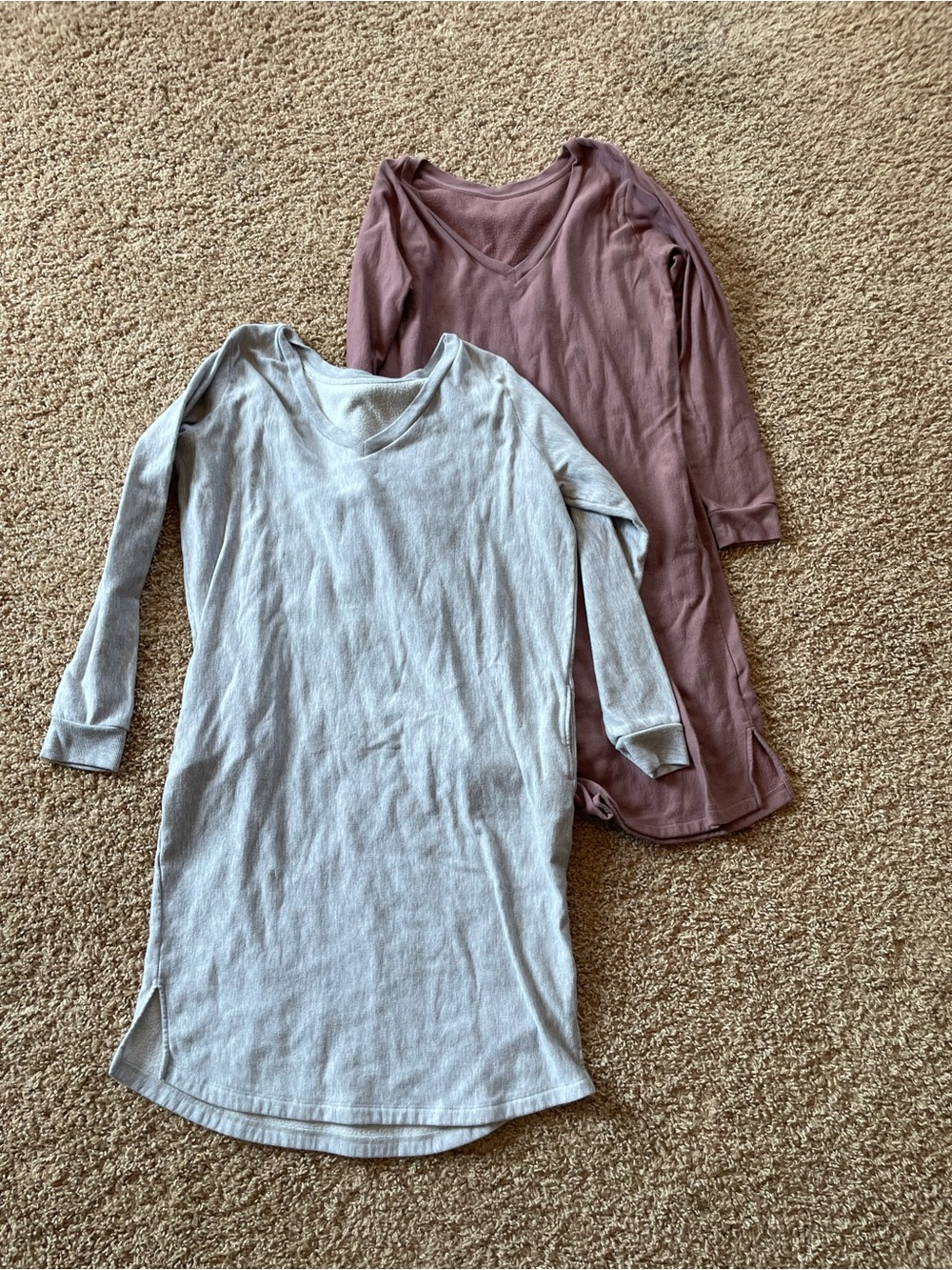 Long Sleeve Pajamas - Gray & Mauve